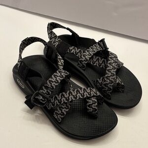 Chaco Black Patterned Strap Sandals